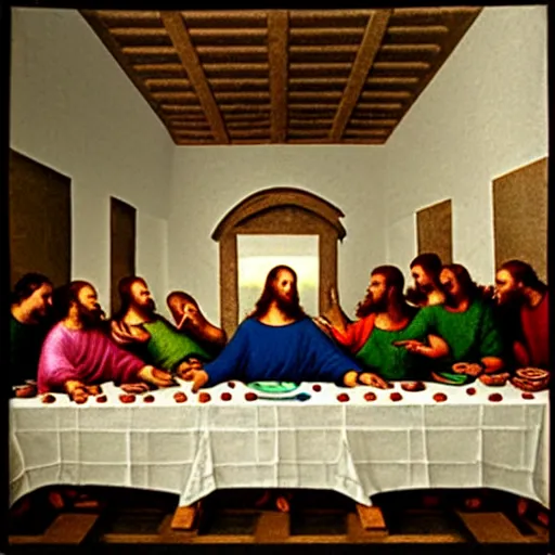 Image similar to dreambot at the last supper