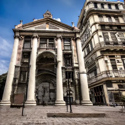 Prompt: old building in buenos aires