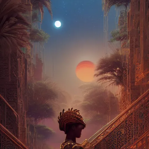 Prompt: highly detailed portrait of an african egyptian goddess played by donald trump, intricate alien technology, stephen bliss, unreal engine, fantasy art by greg rutkowski, loish, rhads, ferdinand knab, makoto shinkai and lois van baarle, ilya kuvshinov, rossdraws, tom bagshaw, global illumination, radiant light, detailed and intricate environment