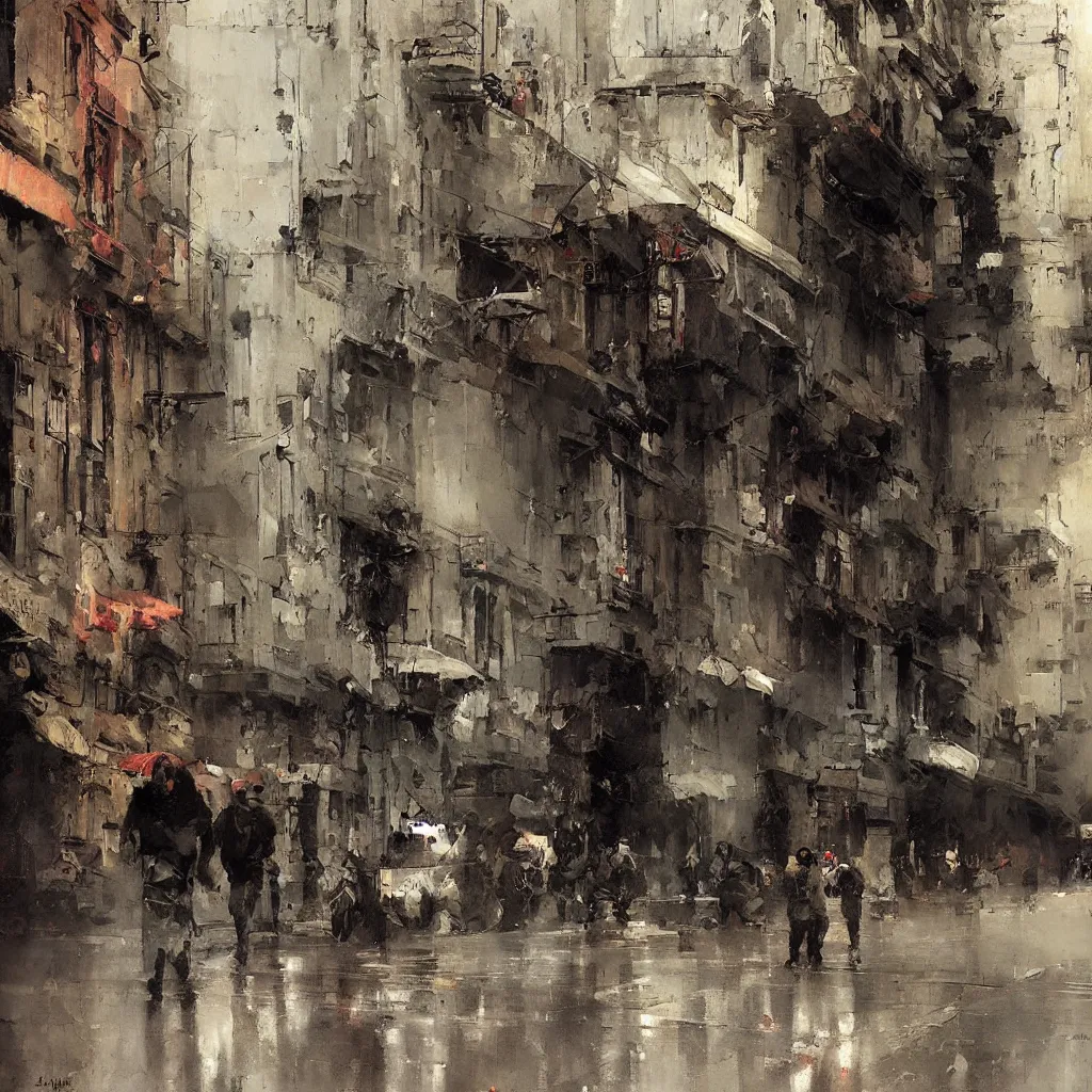 Image similar to tbilisi painted by jeremy mann