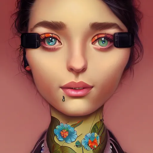 Prompt: portrait, Pixar style, by Tristan Eaton Stanley Artgerm and Tom Bagshaw.