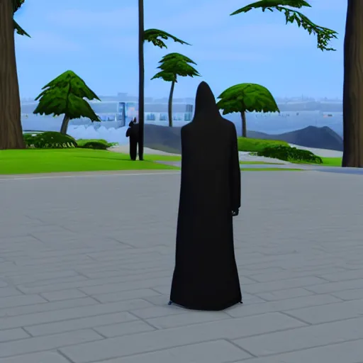 Image similar to the grim reaper in the sims