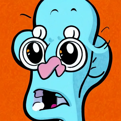 Prompt: handsome squidward portrait, cartoon network, detailed style, big eyes, big smile, vivid colors