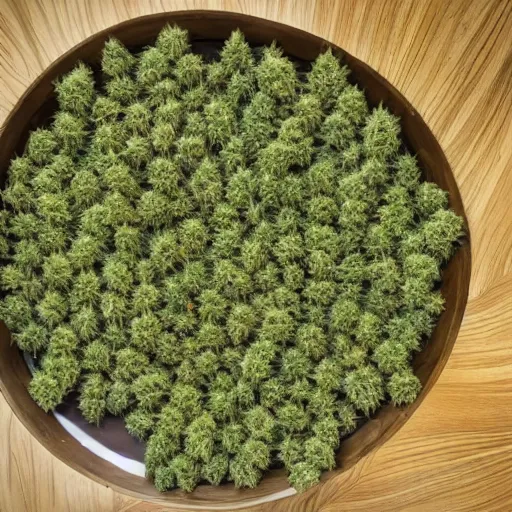 Image similar to a forest of cannabis is inside the living room