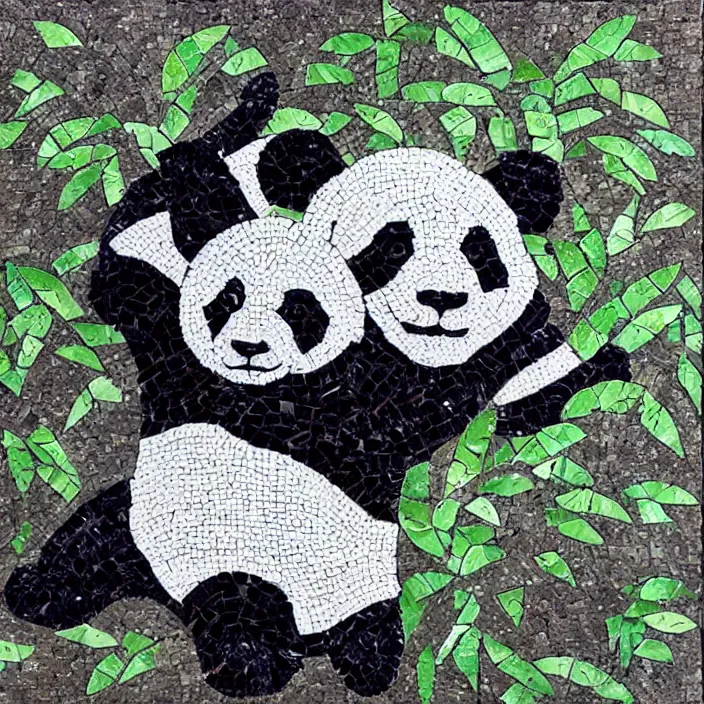 Image similar to panda mosaic