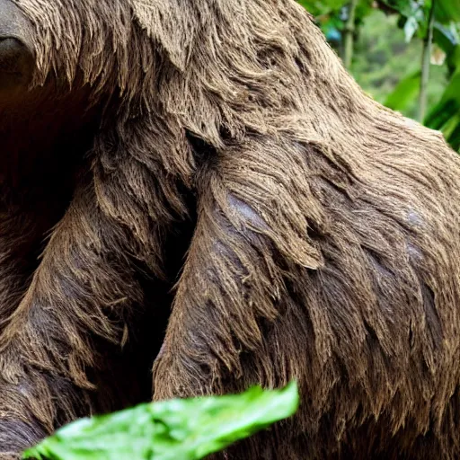 Image similar to close up of a giant ground sloth in colombia