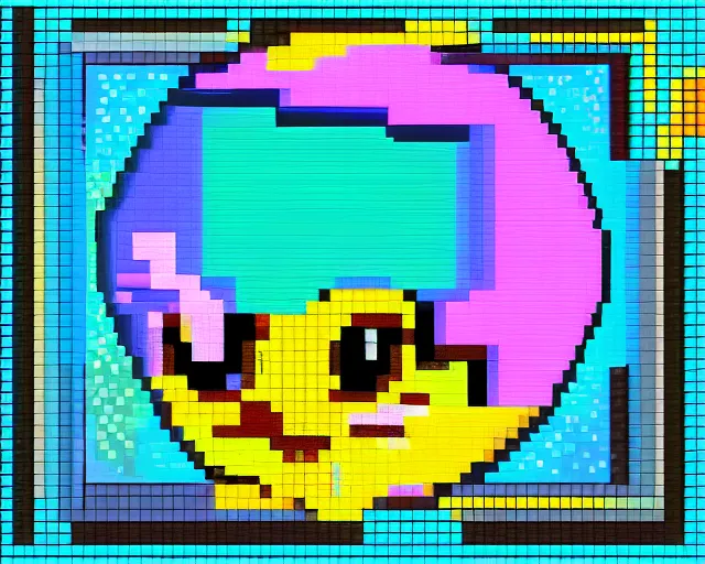 Image similar to catz, 9 0 s computer game by pf magic, cat made of pixel spheres, raster graphics playpen, 2 5 6 colors, windows 3. 1