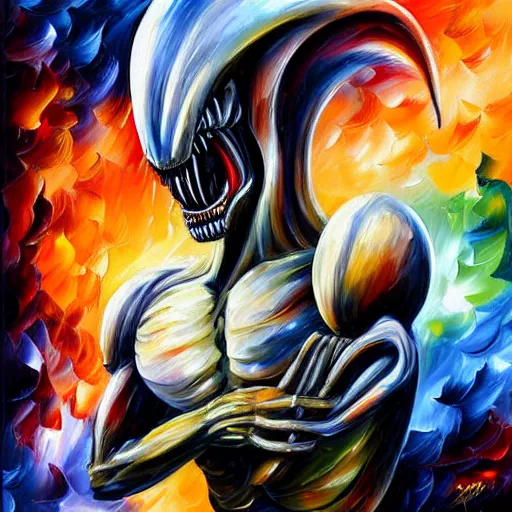 Image similar to xenomorph by leonid afremov