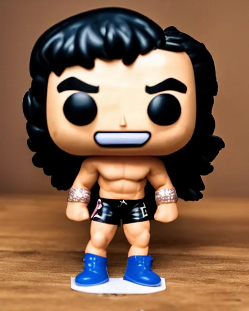 Image similar to A wrestler Funko Pop. Photographic, photography