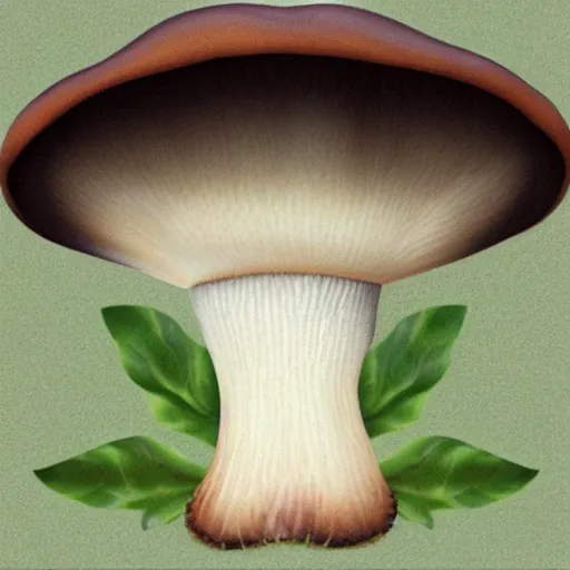 Prompt: a mushroom smiling, photorealistic