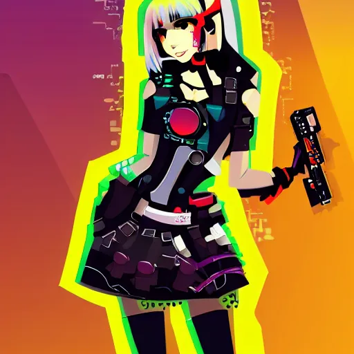 Image similar to cyberpunk maid, vector, pixta. jp