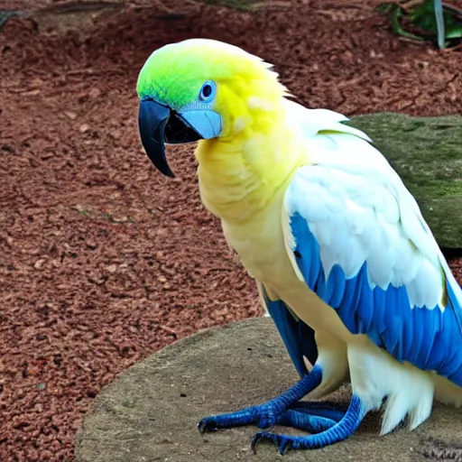 albino rainbow hyacinth macaw | Stable Diffusion