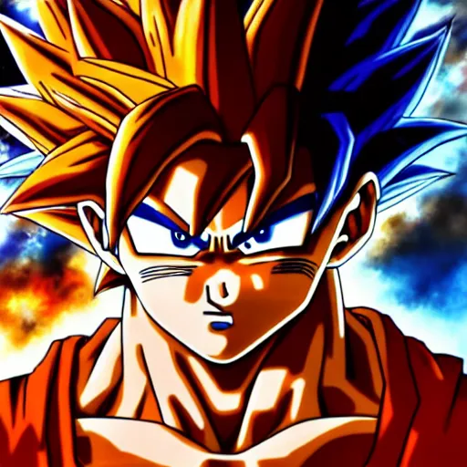 Image similar to ultra realistic portrait painting of a fusion of goku and naruto, art by akira toriyama, 4 k, dragon ball artstyle, cel shaded, highly detailed, epic lighting