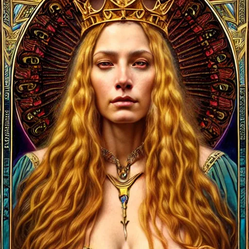 Prompt: highly detailed portrait of a majestic lioness queen in the form of a beautiful woman. d & d, art by donato giancola and evelyn de morgan. trending on artstation, intricate details, energetic composition, golden ratio, concept art, illustration, elegant art, global illuminaition