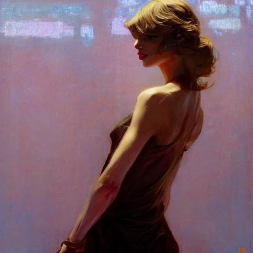 Image similar to taylor swift, intricate, elegant, highly detailed, greg manchess, mucha, liepke, ruan jia, jeffrey catherine jones, ridley scott