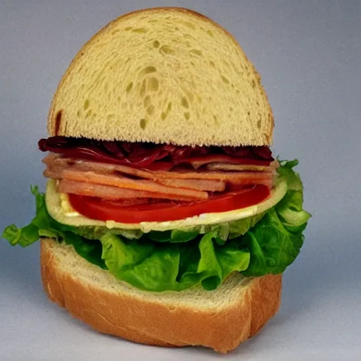 Image similar to photo of a sandwich that looks like boris johnson