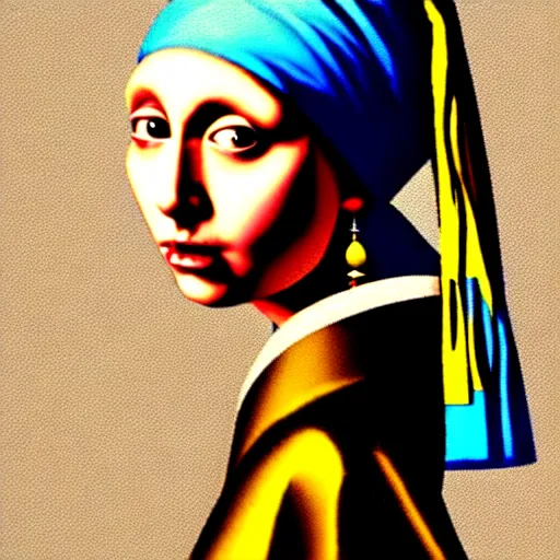 Prompt: An extremely psychedelic portrait of the Girl With the Pearl earring, surreal, LSD, face, detailed, intricate, elegant, lithe, highly detailed, digital painting, artstation, concept art, smooth, sharp focus, illustration