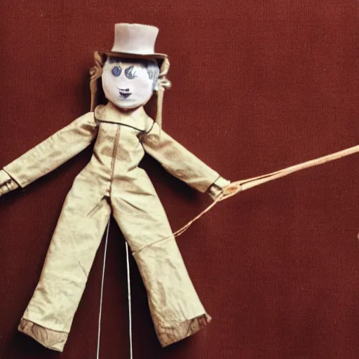 Image similar to a person connected to marionette strings