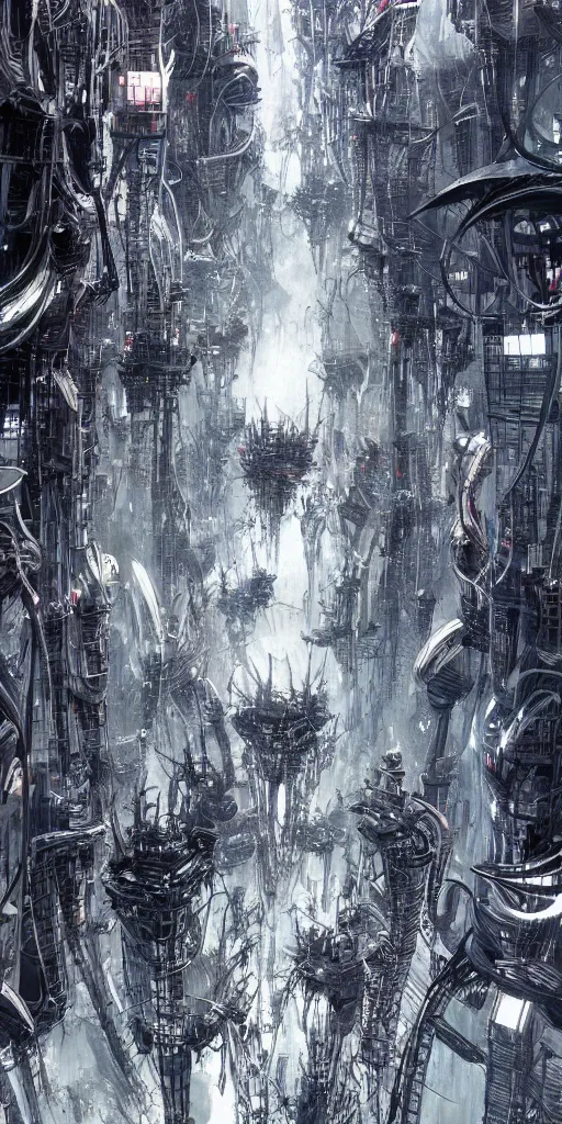 Image similar to biopunk, tsutomu nihei, blame!, concept art, city, megastructure