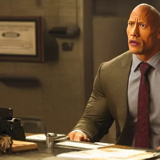 Image similar to dwayne johnson as john macintyre in diehard film, box office scene