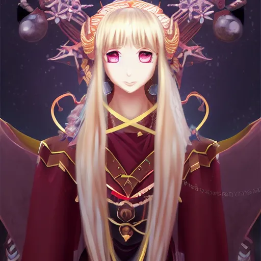 Prompt: portrait of ereshkigal the goddess of the netherworld, anime fantasy illustration by tomoyuki yamasaki, kyoto studio, madhouse, ufotable, trending on artstation