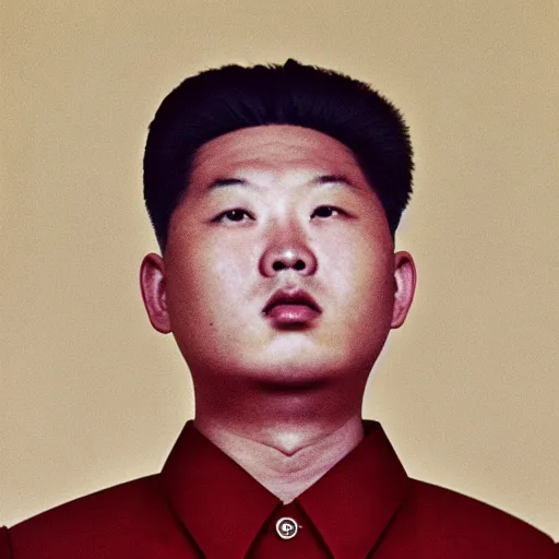 Image similar to A North Korean communist DJ, portrait, by Davide Sorrenti