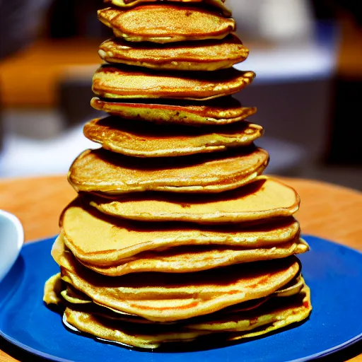 Image similar to tower of pancakes with ice-cream, Michelin star, award winning