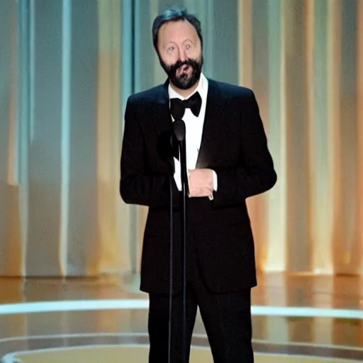 Prompt: tom green accepting an academy award