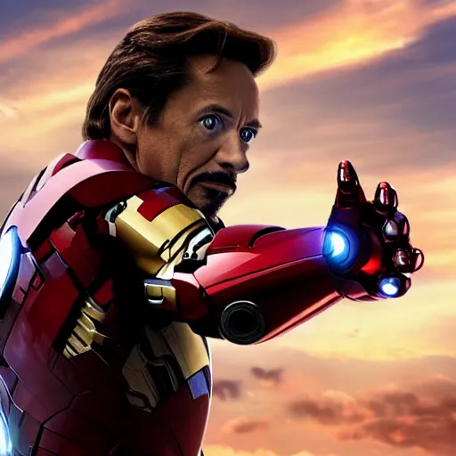 Image similar to a still from the movie iron man, starring kevin sorbo as iron man. movie still, 4 k.