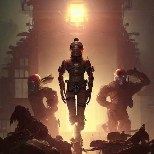 Prompt: isometric Dead Space action role playing game by artgerm and greg rutkowski, alphonse mucha, cgsociety and beeple highly detailed, sharp focus, cinematic lighting, illustration, art, octane render, Unreal Engine Lumen, very coherent. cinematic, hyper realism, high detail, octane render, 8k