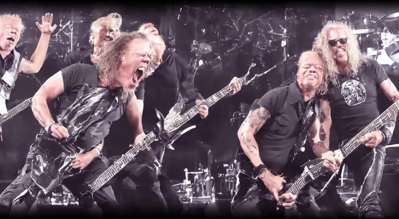 Image similar to metallica feat. donald trump, 2 0 1 5 live music video, official music video