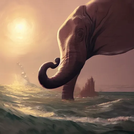 Image similar to sea elephant/fat woman, magic the gathering artwork, D&D, fantasy, cinematic lighting, centered, symmetrical, highly detailed, digital painting, artstation, concept art, smooth, sharp focus, illustration, volumetric lighting, epic Composition, 8k, art by Akihiko Yoshida and Greg Rutkowski and Craig Mullins, oil painting, cgsociety