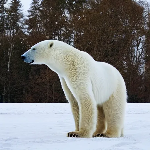Image similar to photo of a polar bear horse hybrid