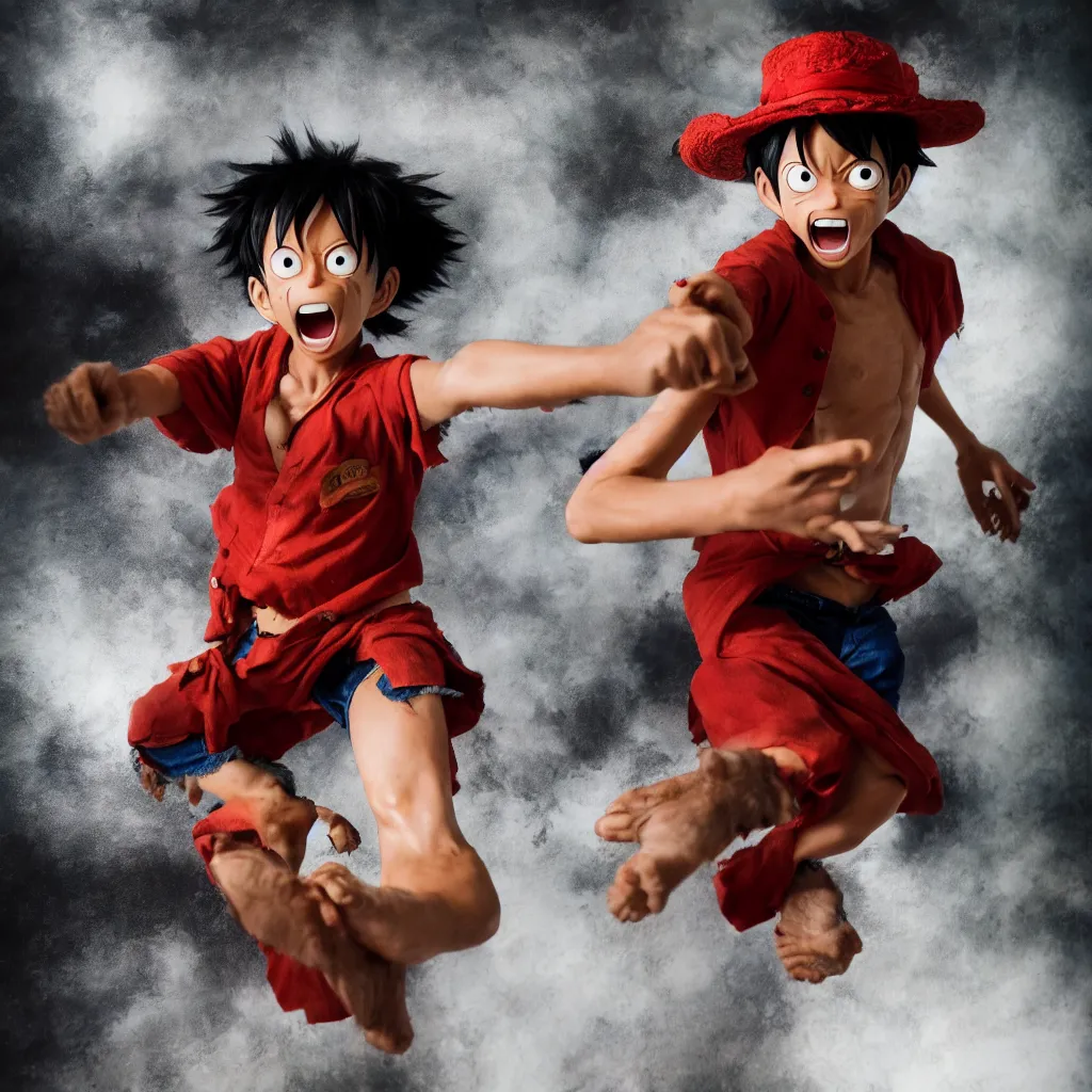 Image similar to photo of monkey d. luffy in real life, portrait photography by annie leibovitz, stanley kubrick, volumetric lighting, mid shot, rule of thirds, highly detailed, 4 k, hdr, smooth, sharp focus, anatomically correct, beautiful, perfect,