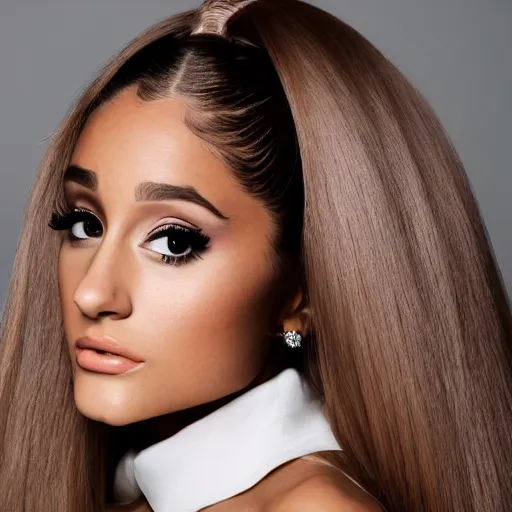 Image similar to Ariana Grande dressing up as Kanye West XF IQ4, 150MP, 50mm, F1.4, ISO 200, 1/160s, natural light