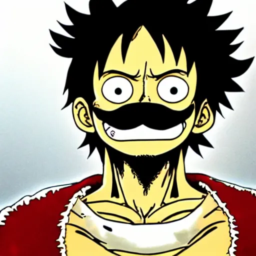 Image similar to luffy with mustache