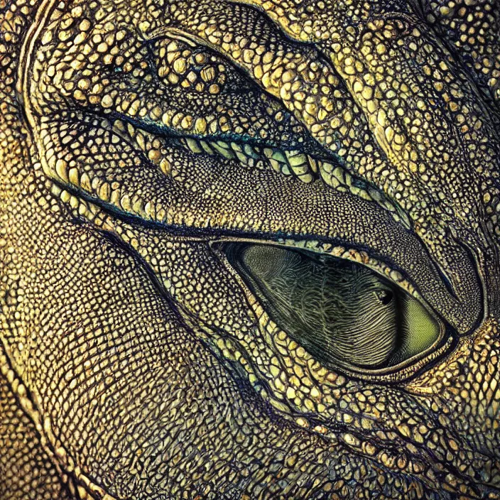 Image similar to symmetric! portrait of a anthropomorphic crocodile, fractal textured skin, glowing eyes, intricate detailed, background waves aquatic, luminescent digital art by paul barson and artgerm, 8 k hdr