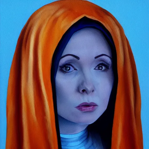 Image similar to karen gillian as a nun, painted by Edward Poyner