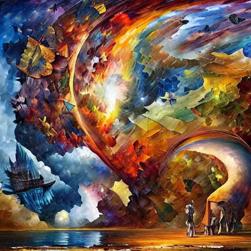 Image similar to art by android jones, james christensen, rob gonsalves, leonid afremov and tim white