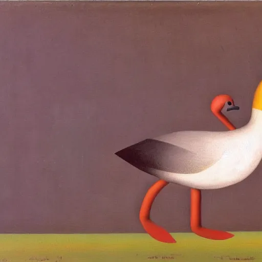 Prompt: a duck on the prowl oil painting victor brauner