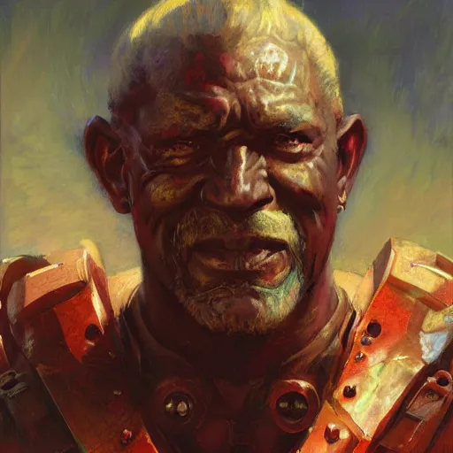 Prompt: AMLO Doom Slayer Portrait by gaston bussiere, craig mullins, Simon Bisley