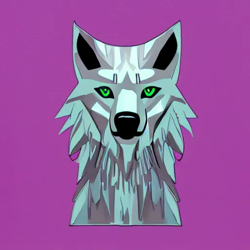 Image similar to plastic shiny wolf