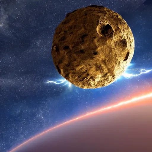 Prompt: meteor hitting earth shock wave high quality image realistic