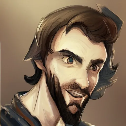 Prompt: Asmongold, twitch streamer, rough sketch by Loish
