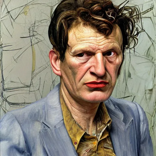 Image similar to high quality high detail painting by lucian freud, hd, ozzy osborn, portrait