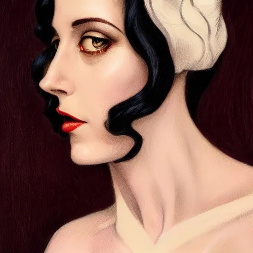 Image similar to a streamline moderne, art nouveau, multi - racial portrait of eva green in the style of charlie bowater, and in the style of donato giancola, and in the style of charles dulac. intelligent, expressive eyes. symmetry, ultrasharp focus, dramatic lighting, semirealism, intricate symmetrical ultrafine streamline moderne background detail.