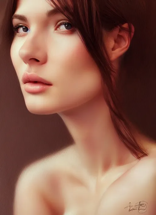 Image similar to photo of a gorgeous young woman in the style of stefan kostic, realistic, professionally retouched, half body shot, sharp focus, 8 k high definition, insanely detailed, intricate, elegant, art by stanley lau and artgerm