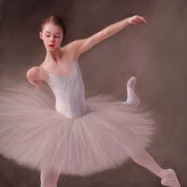 Image similar to ultra detailed hyper realistic deep focus smooth artstation wlop award winning ballerina monet