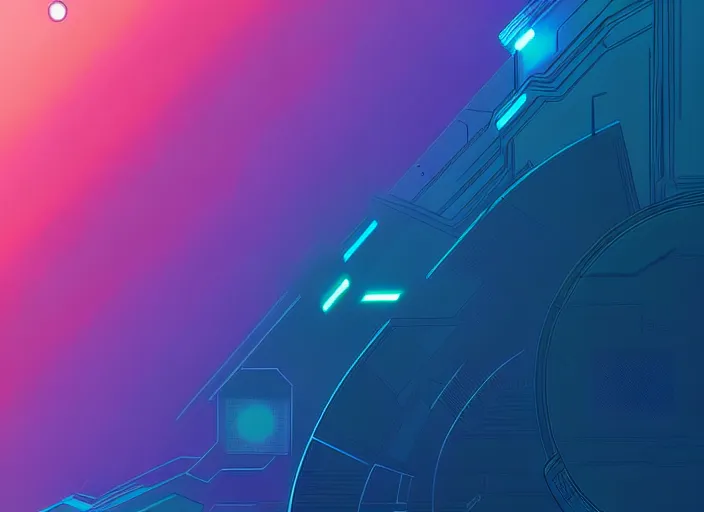 Image similar to digital art minimal vector scifi!!! detailed wallpaper trending on artstation