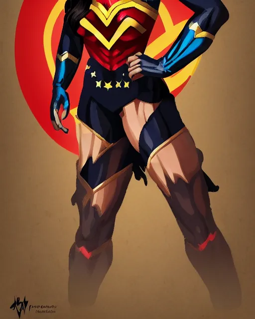 Image similar to Chimpanzee as Wonder Woman, Trending on Artstation